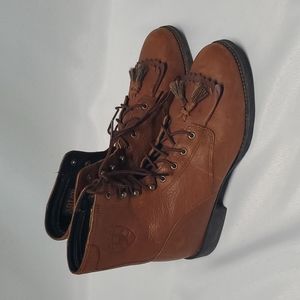 Ariat tassel leather lace up boots size 7.5